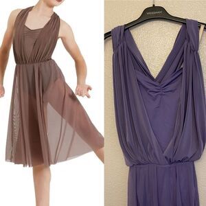 Weissman Dance Costume lyrical LAVENDER maxi Somewhere Only We Know 12296 LA